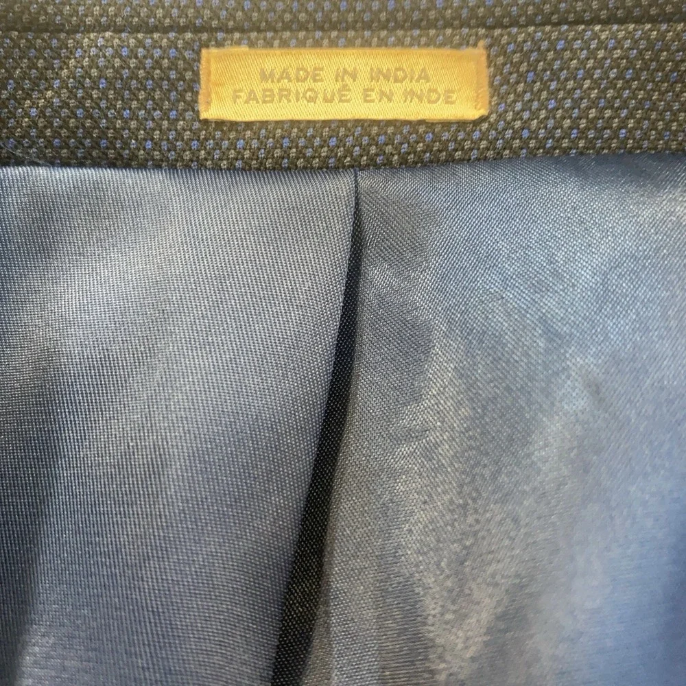 Joe by Joseph Abboud Organica Wool Blend Navy‎ Suit 42R 36W Pants Excellent